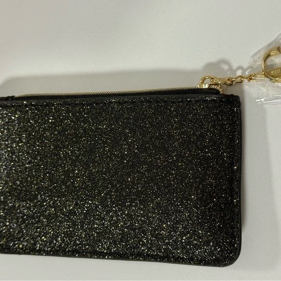 Jimmy Choo Black and Gold Glitter Wristlet - Picture 2 of 5